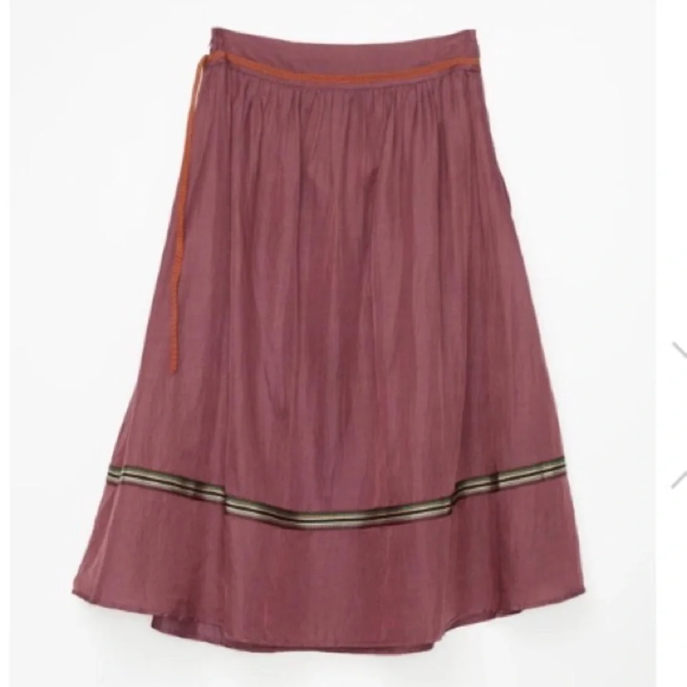 Matta New York Zapotec Skirt Plum XL Cotton Silk